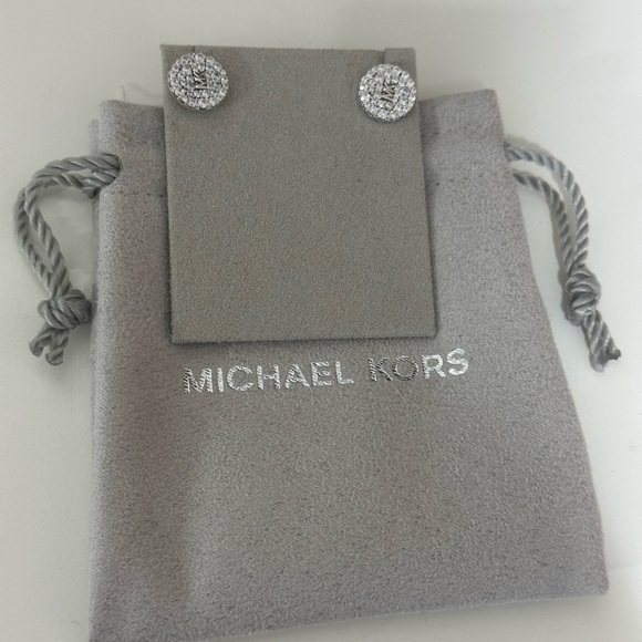 Michael Kors Sparkling Silver Earrings - Picture 1 of 1